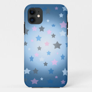 Coques Pour iPhone Etoiles bleu et rose motif iphone 4 cas