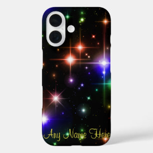 Coque Pour iPhone 16 Étoiles colorées arc-en-ciel Étoiles Imaginaire Ci
