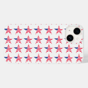 Coque Pour iPhone 14 Étoiles de drapeau américain patriotique