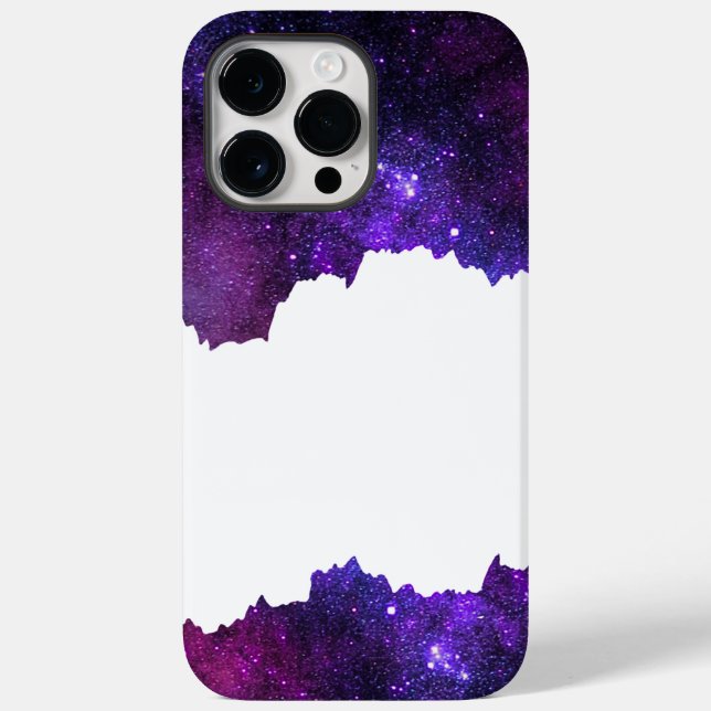 Coques Case-Mate iPhone étoiles de galaxie violette (Verso)