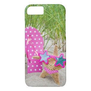Coque Case-Mate Pour iPhone étoiles de mer et tongs dans le sable