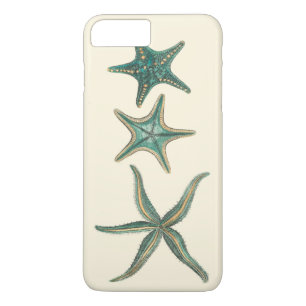 Coque Case-Mate Pour iPhone Étoiles de mer triples bleu vert