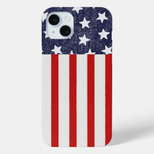 Coque iPhone 15 Mini Étoiles et bandes Téléphone
