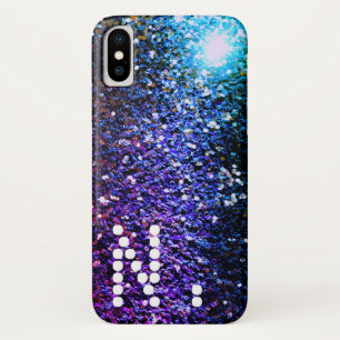 Case-Mate iPhone Case Étoiles et monogramme de comète verte et violette 