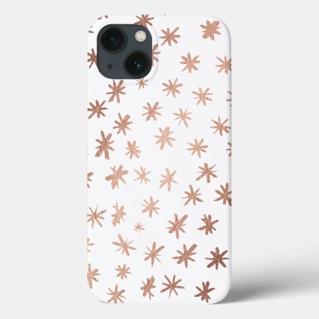 Coques Case-Mate iPhone Étoiles métalliques - cuivre (Verso)