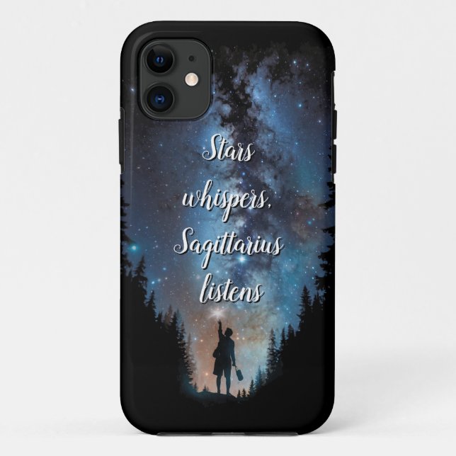 Coques Case-Mate iPhone Étoiles murmures, Sagittarius écoute (Dos)