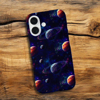 Coque Pour iPhone 16 Etoiles, Planètes, Galaxie, Espace Extérieur Thème