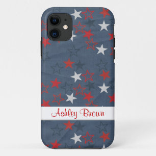Case-Mate iPhone Case Étoiles sur denim avec plaque signalétique