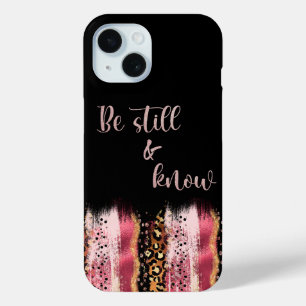 Coque Pour iPhone 15 Être encore et connaître la Bible Verse