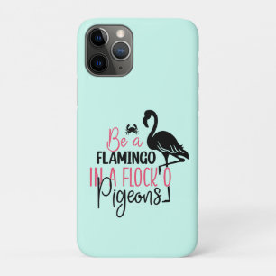 Case-Mate iPhone Case Être un flamant rose dans une volée de pigeons