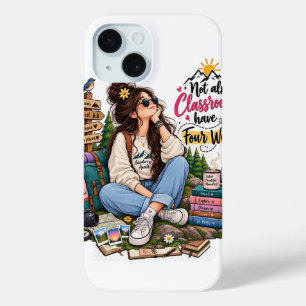 Coque Pour iPhone 15 étude de café amateur de café amateur de livre est