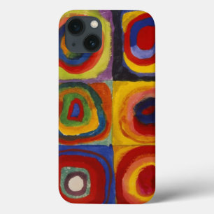 iPhone 13 Case Étude de couleur des cercles Carré iPad Air Case