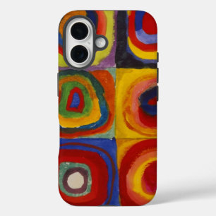 Coque Pour iPhone 16 Étude de couleur des cercles Carré par Kandinsky