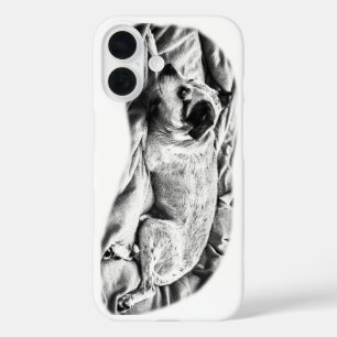 Coque Pour iPhone 16 Etude Terrier Élégante, Hiver Chic