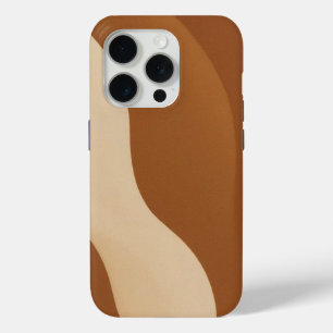 Coque iPhone 15 Pro "Étui de téléphone minimal ton café et moka tendan
