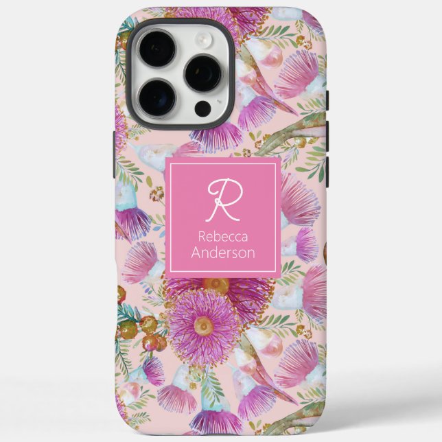 Coques Case-Mate iPhone Eucalyptus Et Fleurs Roses (Verso)