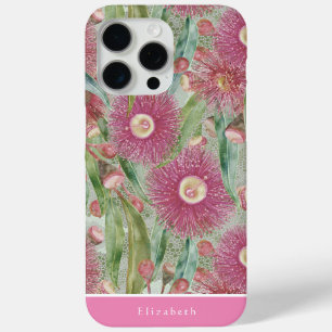 Coque iPhone 15 Pro Max Eucalyptus rose personnalisable après la pluie
