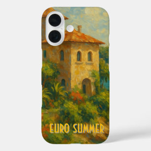 Coque Pour iPhone 16 Euro Summer Oil Peinture Villa