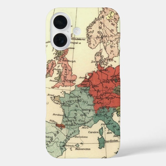 Coques Case-Mate iPhone Europe Carte Pays Antique Mondiale (Verso)
