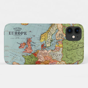 Case-Mate iPhone Case Europe Vintage Carte standard du bacon du XXe siè