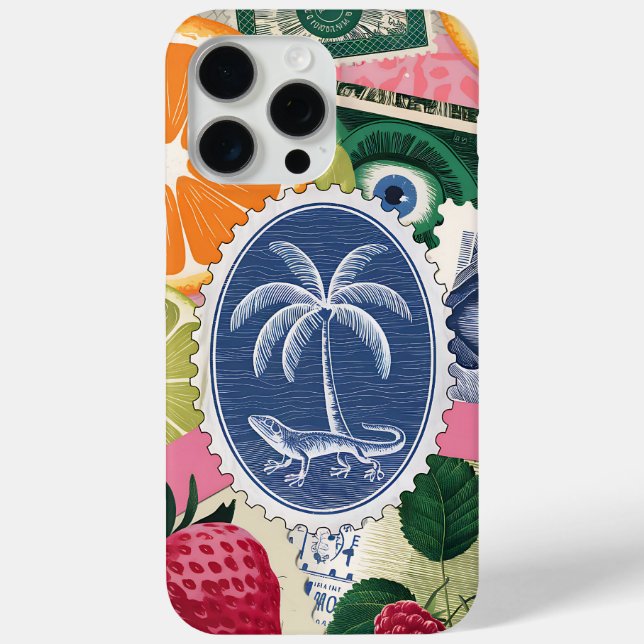 Coques Case-Mate iPhone Évasion tropicale - Fruits et collages naturels dy (Verso)