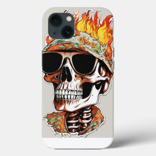 Case-Mate iPhone Case Événement de roche et de roulis crâne et flammes