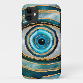 Case-Mate iPhone Case Evil Eye Amulet Aquarelle marbres et or