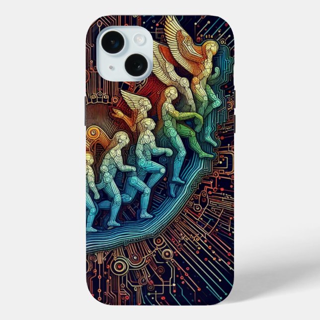 Coques Case-Mate iPhone Évolution technologique : Futurisme noir & blanc (Verso)