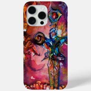 Coque iPhone 15 Pro Max EXCALIBUR MAGIQUE SWORD Fuchsia Imaginaire rouge