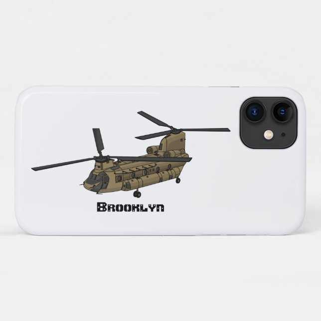 Coques Case-Mate iPhone Exemple d'hélicoptère militaire Chinook (Dos (Horizontal))