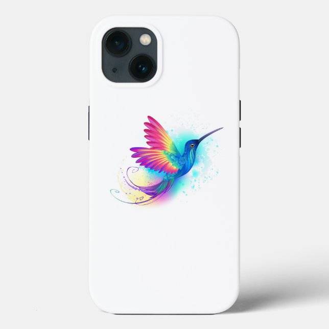 Coques Case-Mate iPhone Exotic Rainbow Hummingbird (Verso)