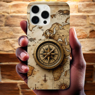 Coques iPhone 16 Pro Max Explorateur intemporel : Compass classique et cart