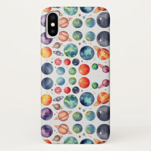Case-Mate iPhone Case Explorez l'Univers avec Watercolor Planet Clipar