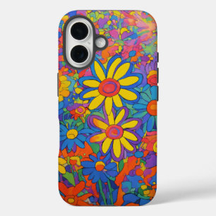 Coque Pour iPhone 16 Explosion colorée de la marguerite