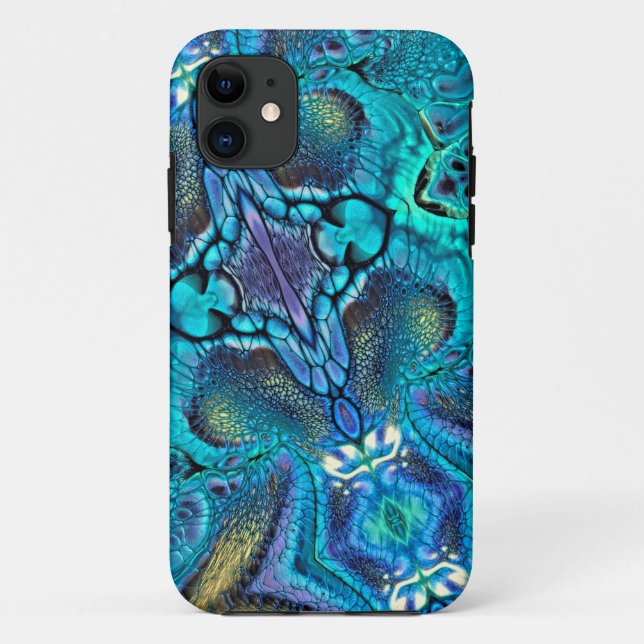 Coques Case-Mate iPhone Explosion couleur Abstraite Aqua Blue Turquoise Go (Dos)