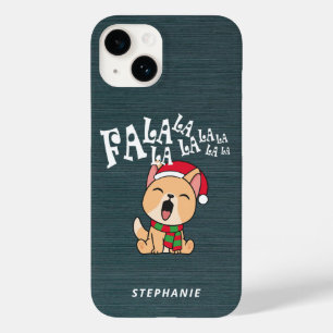 Coque Pour iPhone 14 Fa La La La La Christmas Chant Chien   Dossier tél