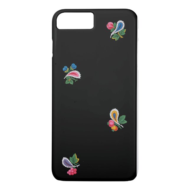 Coques Case-Mate iPhone Fabuleux Fleurs Bright, Feuilles et Paisleys Noir (Dos)