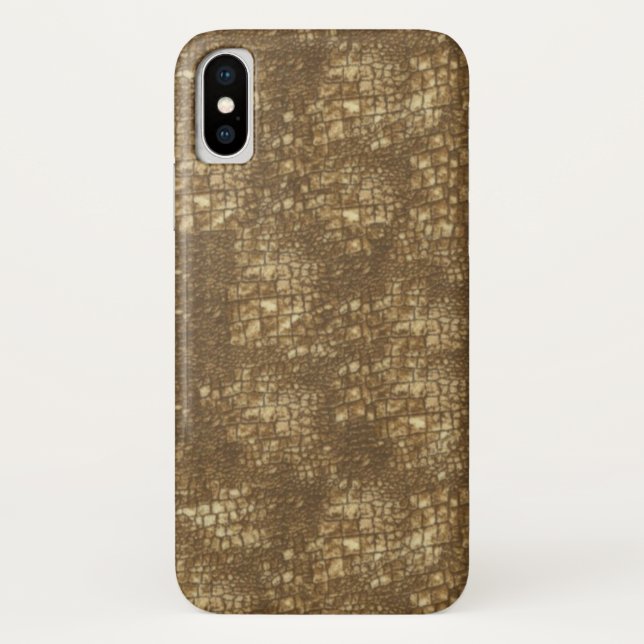 Coques Case-Mate iPhone Fabuleux Motif Brown Snakeskin (Dos)