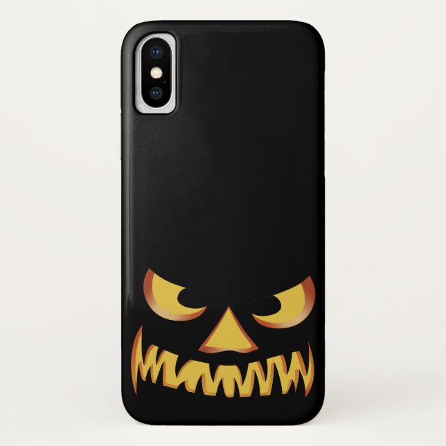 Coques Case-Mate iPhone Face citrouille 2 (Dos)
