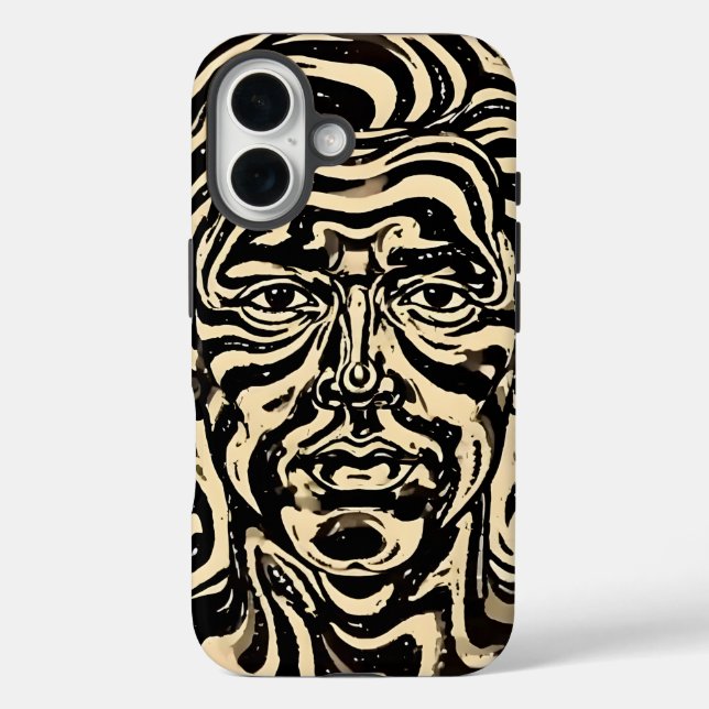 Coques Case-Mate iPhone Face Swirl Portrait Phone case (Verso)