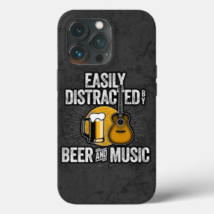 Case-Mate iPhone Case Facilement distrait par Bière et Musique Coque-Mat