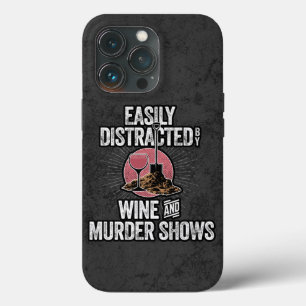 Case-Mate iPhone Case Facilement distrait par le vin et le meurtre montr