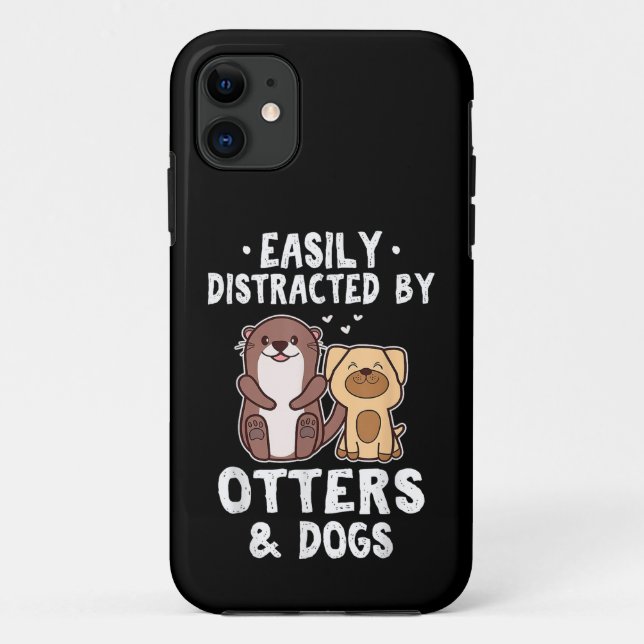 Coques Case-Mate iPhone Facilement Distrait Par Les Otter et Chiens Drôle  (Dos)