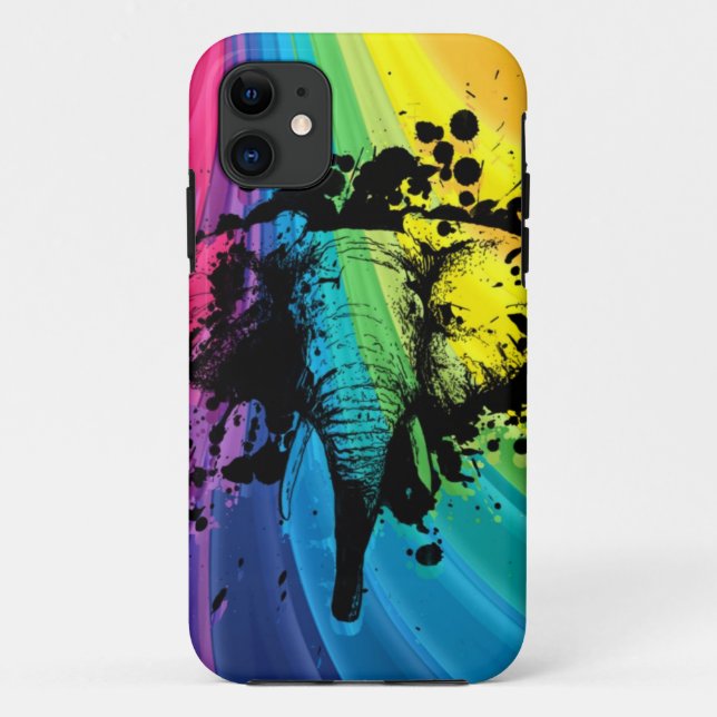Coques Case-Mate iPhone Facturer Bull Elephant sur Rainbow Coque-Mate iPho (Dos)
