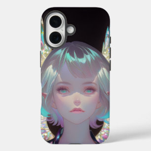 Coque Pour iPhone 16 Fae ailé prismatique dans un verre de minuit