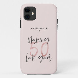 Case-Mate iPhone Case Faire paraître 50 belle fille rose parties scintil