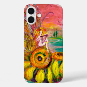 iPhone 16 Plus Case FAIRY OF THE SUNFLOWERS Imaginaire rose Jaune