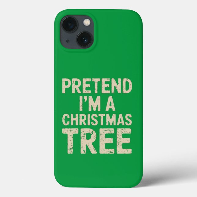 Coques Case-Mate iPhone Fais comme si je suis un costume de Noël d'arbre d (Verso)