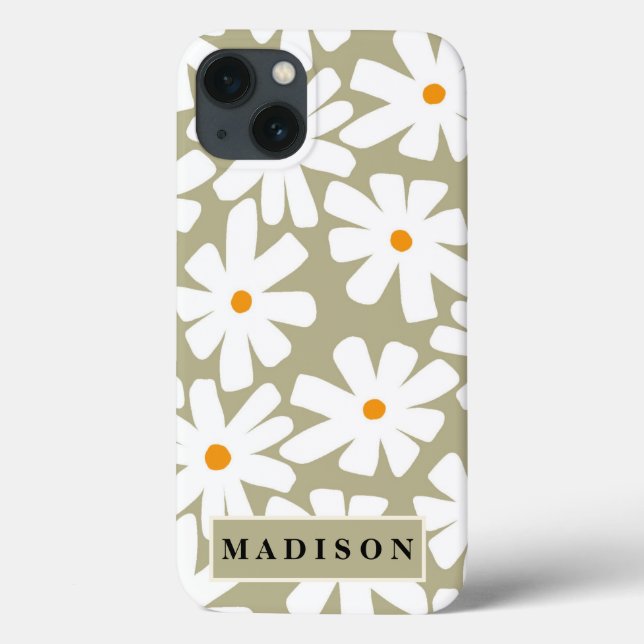 Coques Case-Mate iPhone Faisceaux de printemps fleuris rétro motif sauge v (Verso)