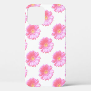 Coque iPhone 12 Faisée de gerbera rose pâle